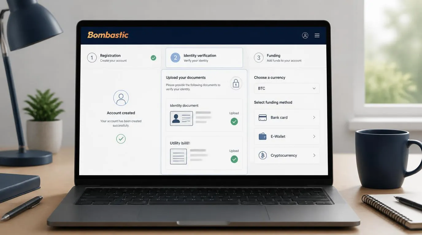 Interface de bonus de bienvenue avec symbole Bitcoin, deux piles de jetons et rouleaux de machine à sous
